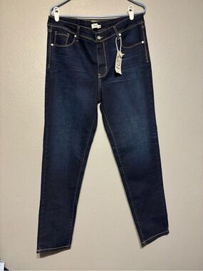 Dark Indigo Ankle Jeans with Slim Fit